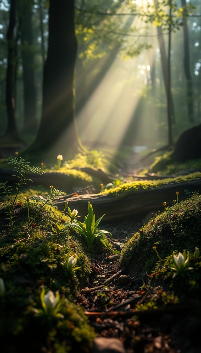 iPhone Captivating Spring Forest Floor Professional Wallpaper